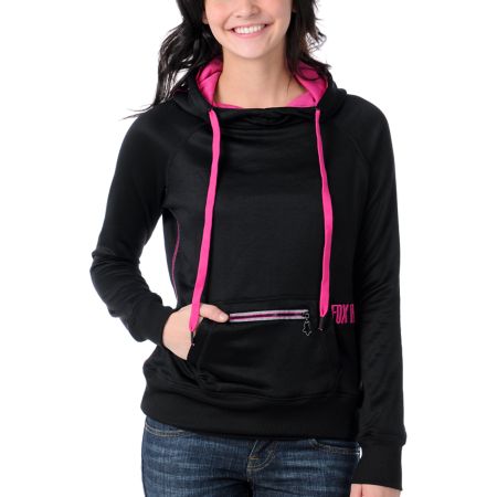 Fox Girls Dirt Racer Black Pullover Tech Fleece