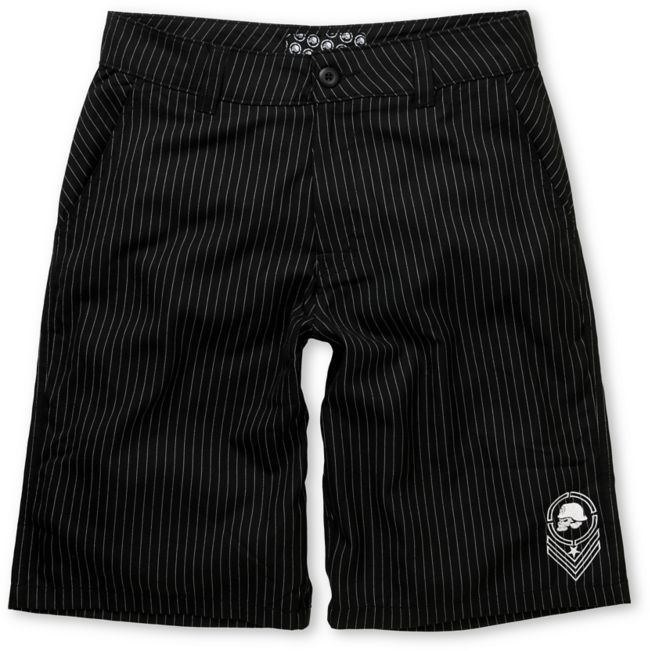 Metal Mulisha Logistics Black Pinstripe Chino Shorts