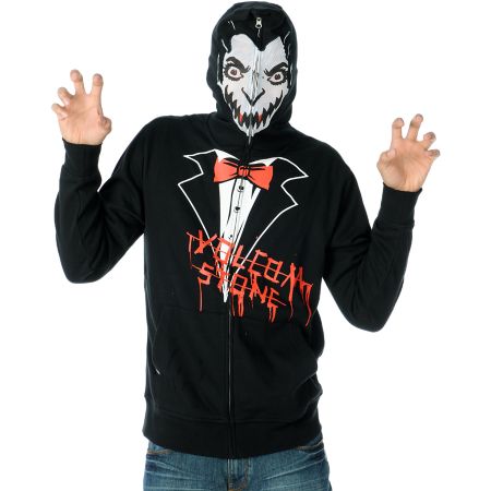 Volcom Fear Vampire Black Full Zip Face Mask Hoodie