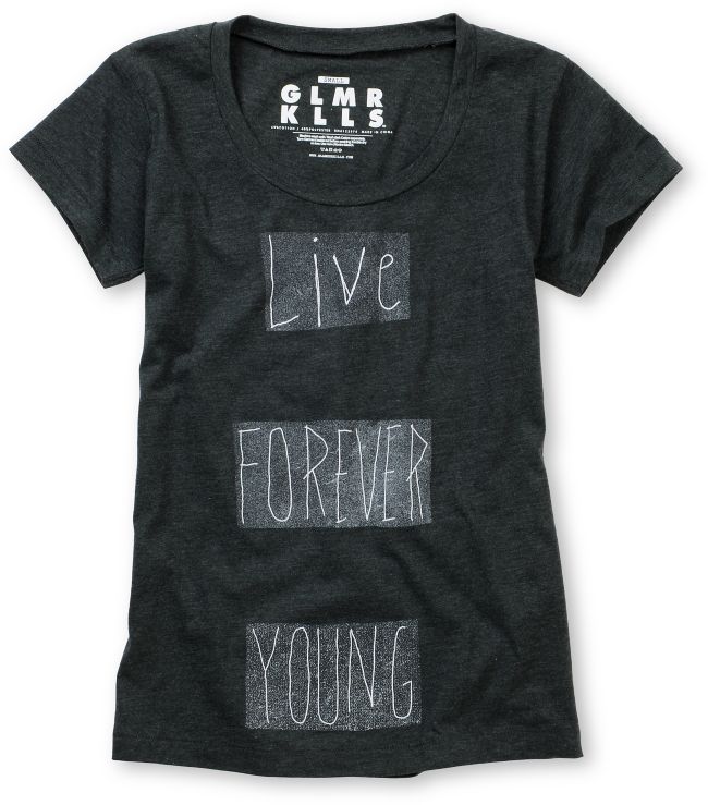 Glamour Kills Live Forever Young Scoop Graphic Tee