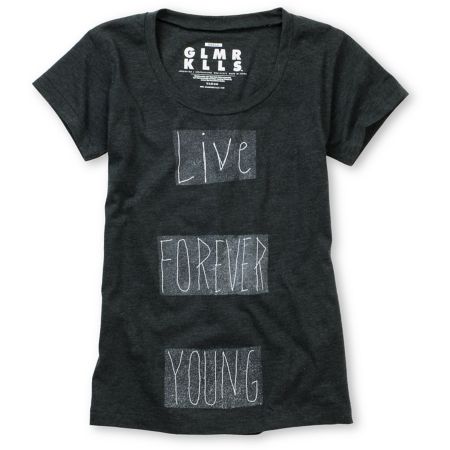 Glamour Kills Live Forever Young Scoop Graphic Tee