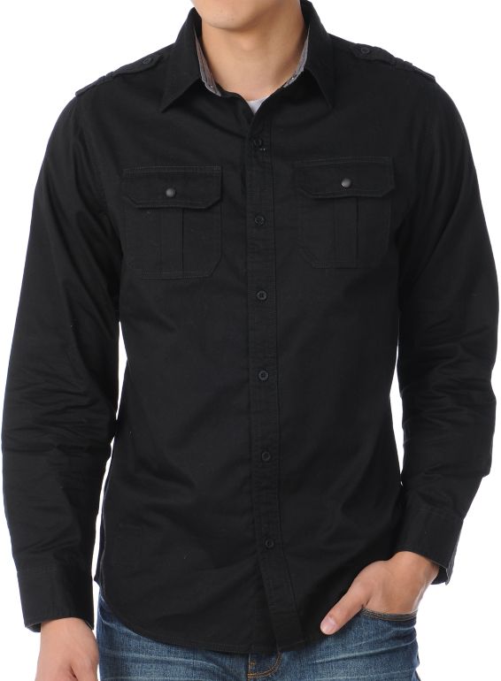 Empyre Holla Day Black Woven Shirt