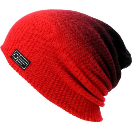 Empyre Black & Red Horizon Dip Beanie