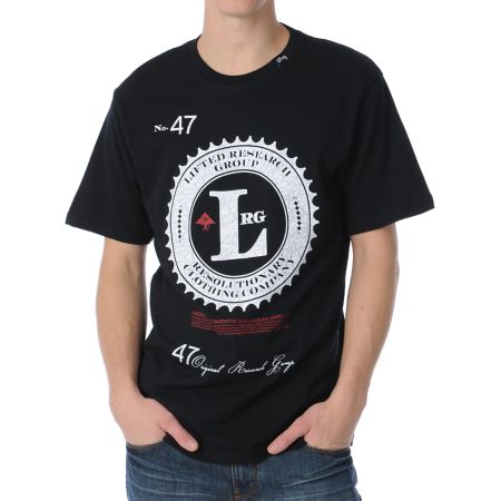 LRG Paper Chase Black Tee Shirt 