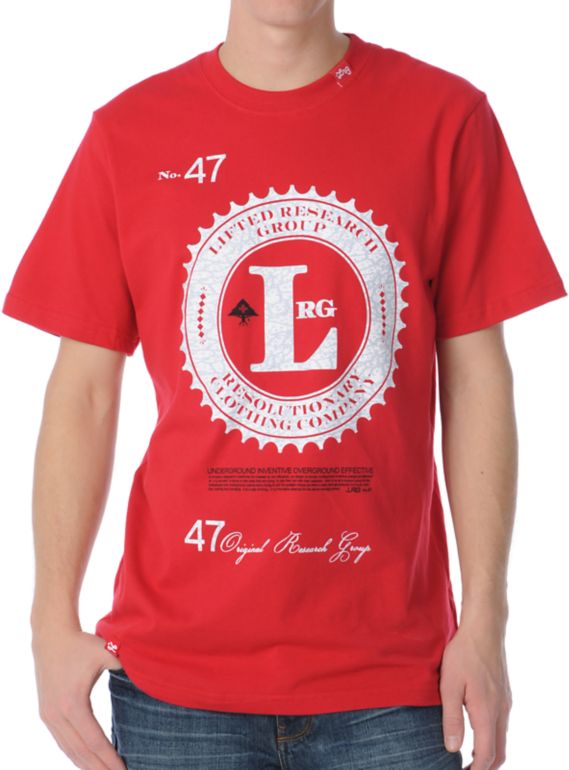 LRG Paper Chase Red Tee Shirt