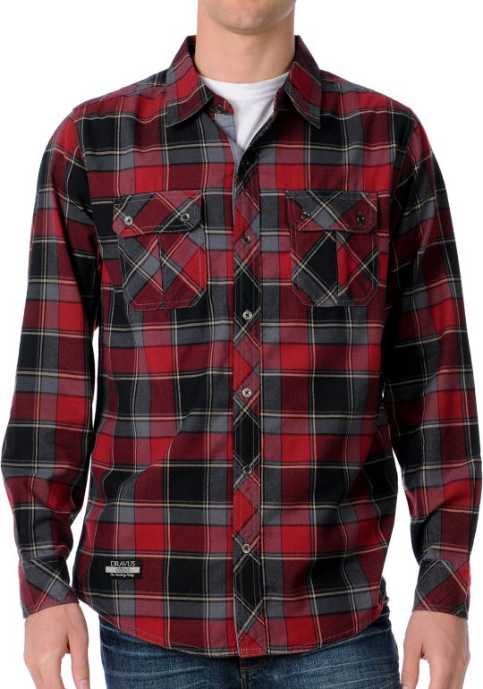 Dravus x Casual Poacher Red Long Sleeve Woven