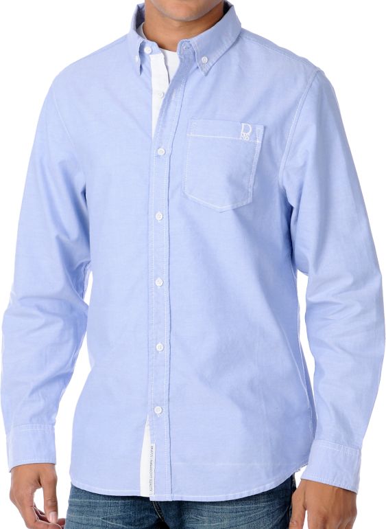 Dravus Chase Light Blue Long Sleeve Woven Shirt