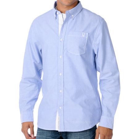 Dravus Chase Light Blue Long Sleeve Woven Shirt