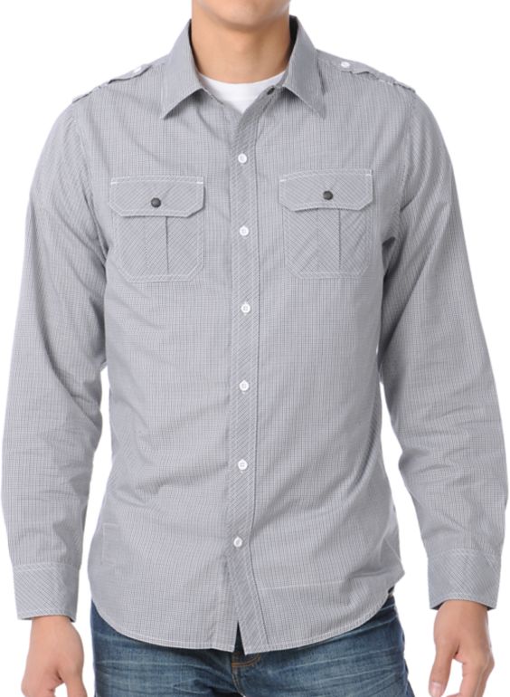 Empyre Mainframe Black & White Woven Shirt
