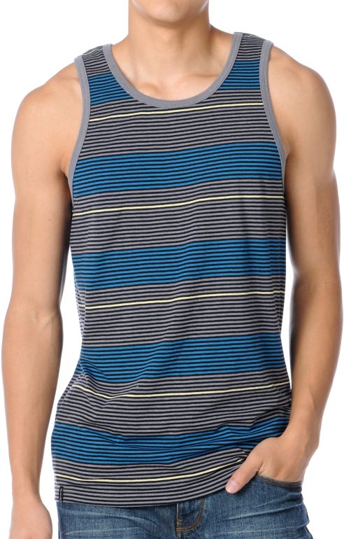 Empyre BBQ Time Dark Blue Stripe Tank Top