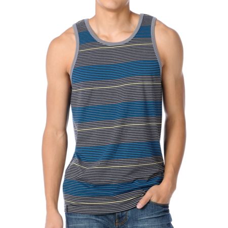 Empyre BBQ Time Dark Blue Stripe Tank Top