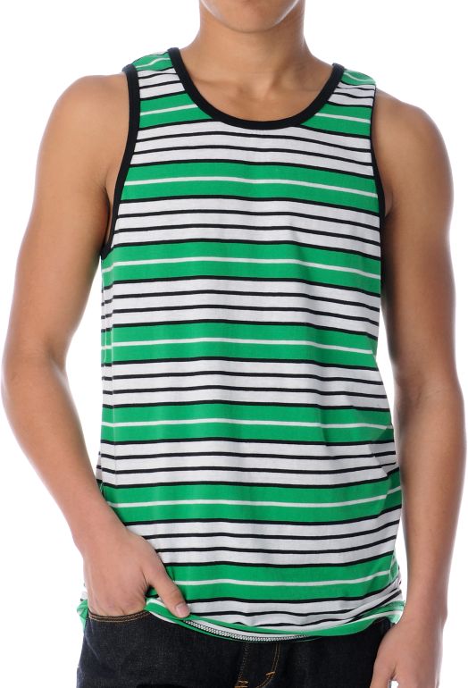 Empyre Stinger Green Stripe Tank Top