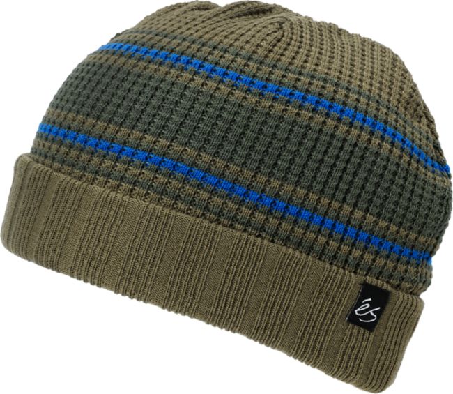 eS Capo Olive & Blue Stripe Beanie