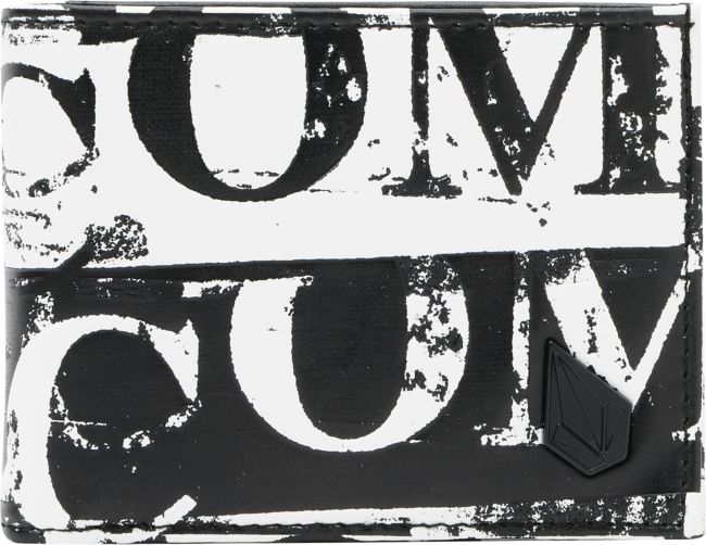 Volcom Cork Screw Black & White Tri-Fold Wallet