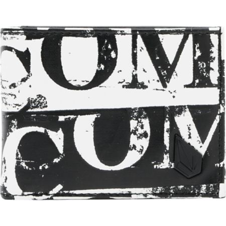 Volcom Cork Screw Black & White Tri-Fold Wallet