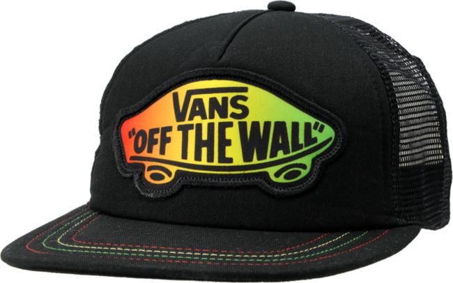Vans Girls Jamrock Rasta Black Trucker Hat