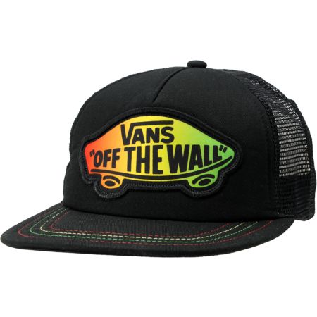 Vans Girls Jamrock Rasta Black Trucker Hat