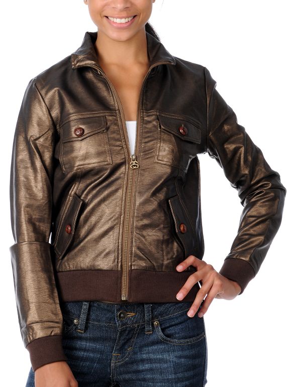 Stussy Bronze Metallic Bomber Jacket