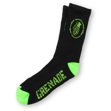 Grenade Wrecker Black Crew Socks