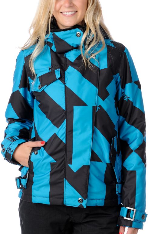 Fox Girls Metric Geo Turquoise & Black 2012 Snowboard Jacket
