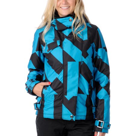 Fox Girls Metric Geo Turquoise & Black 2012 Snowboard Jacket