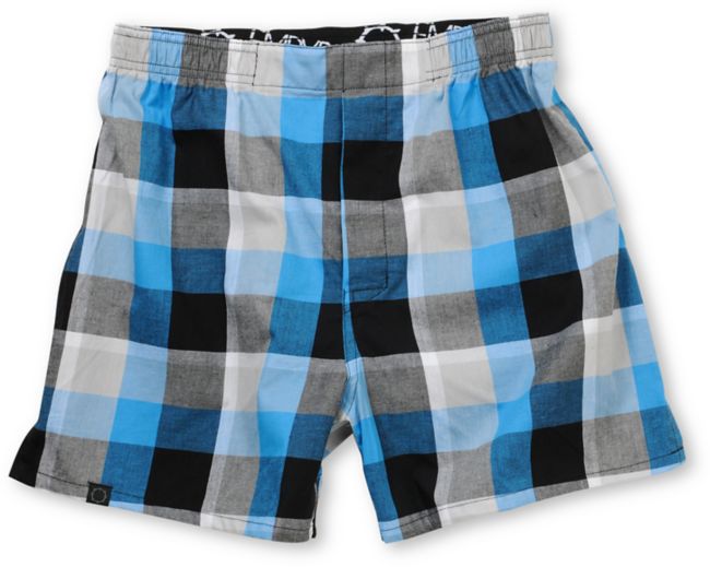 Empyre Lazer Blue Plaid Boxers