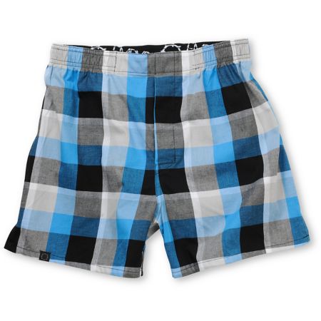 Empyre Lazer Blue Plaid Boxers