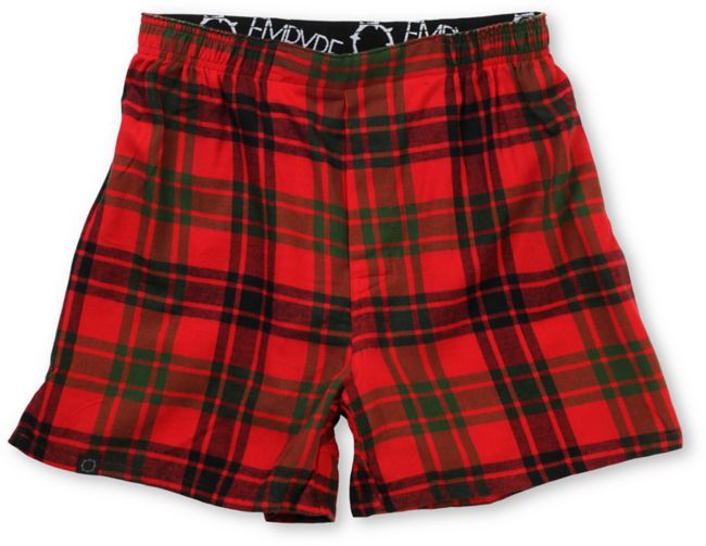 Empyre Ho X3 Red & Green Plaid Boxers