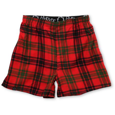 Empyre Ho X3 Red & Green Plaid Boxers