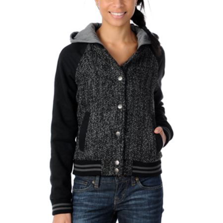 Coffee Shop Black Baseball Varsity Jacket