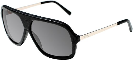 9Five Crowns Stevie Williams Black Leather Limited Edition Sunglasses