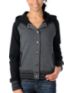 Empyre Girl Tidal Charcoal & Black Fleece Varsity Jacket