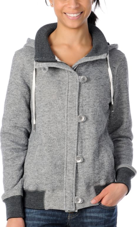 Fatal Charm Quartz Charcoal Hooded Sweatshirt Jacket