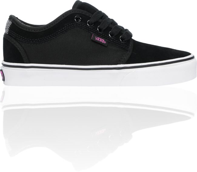 Vans Girls Chukka Low Black & Pink Shoe