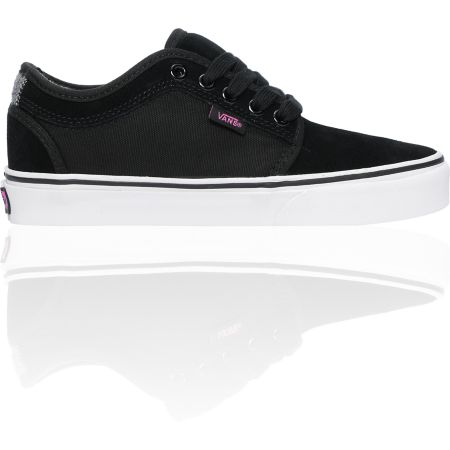 Vans Girls Chukka Low Black & Pink Shoe