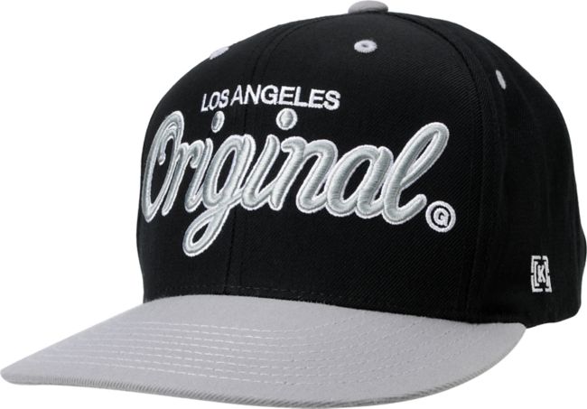 KR3W Original LA Black & Grey Snapback Hat