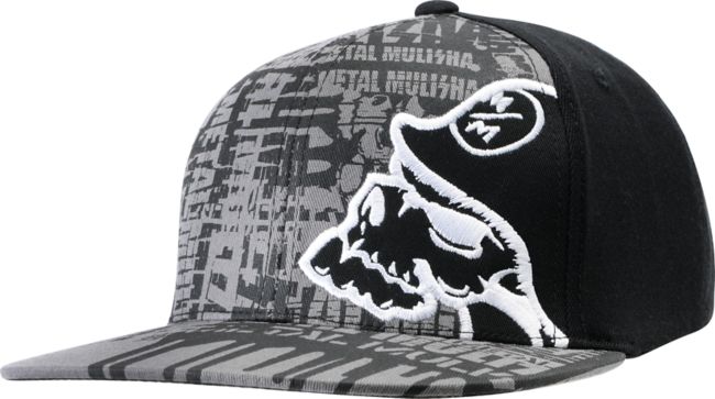 Metal Mulisha Rank Black & White Flexfit Fitted Hat
