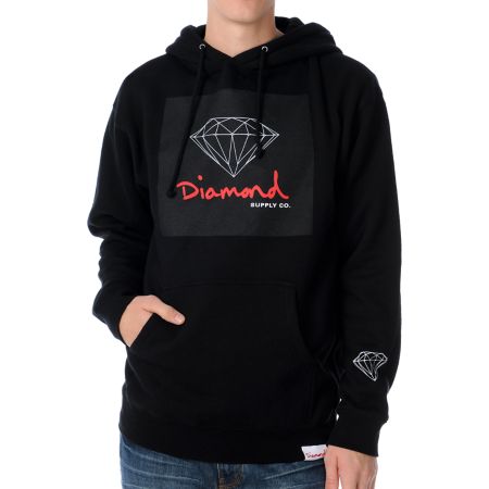 Diamond Supply OG Sign Black Pullover Hoodie