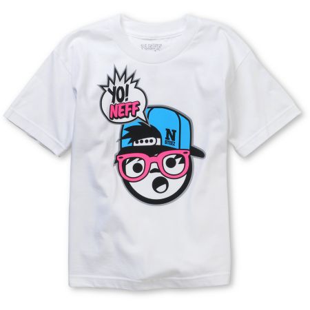 Neff Boys Yo Neff! White Tee Shirt