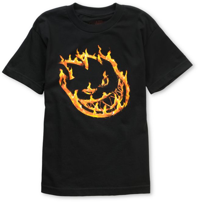 Spitfire Branded Boys Black Tee Shirt