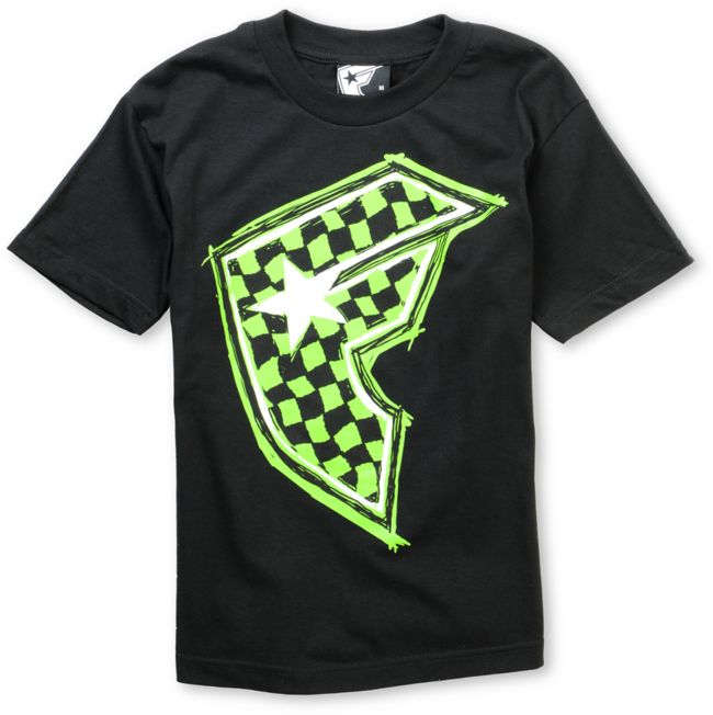 Famous Stars & Straps Boys Check It Black Tee Shirt