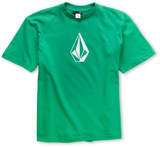 Volcom Boys Stone Icon Green Tee Shirt