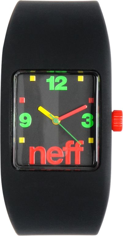Neff Bandit Black Rasta Block Wristband Analog Watch