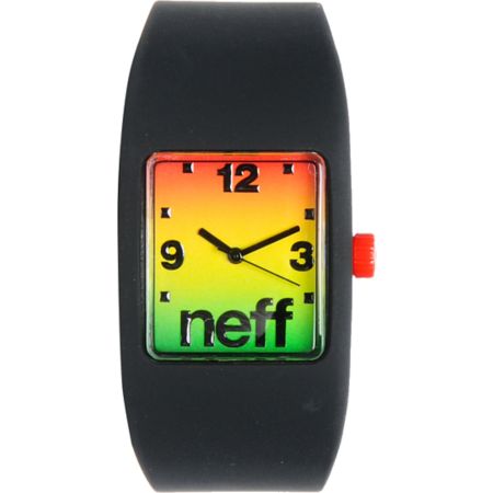 Neff Bandit Black Rasta Fade Wristband Analog Watch