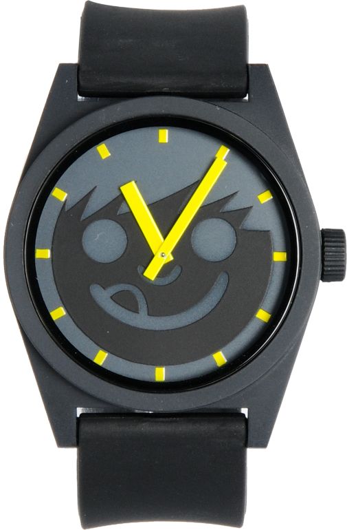 Neff Daily Smiley Black & Yellow Analog Watch