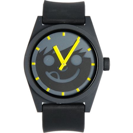 Neff Daily Smiley Black & Yellow Analog Watch 
