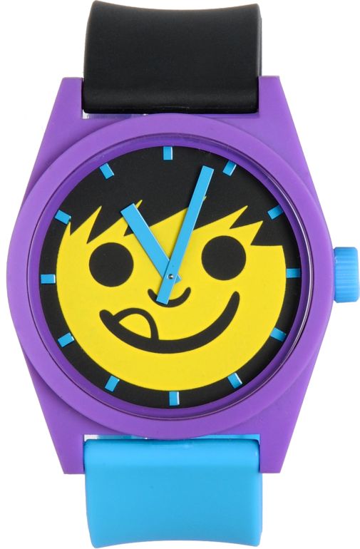 Neff Daily Pieced Smiley Purple & Yellow Analog Watch