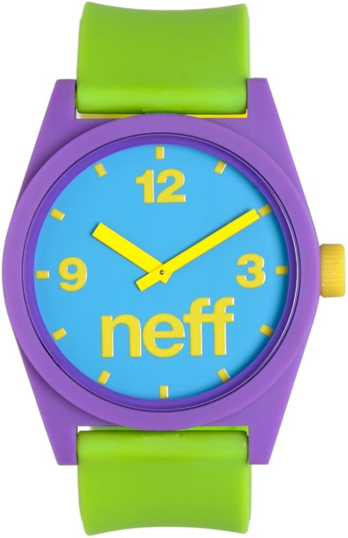 Neff Daily Pieced Corpo Purple, Green, & Blue Analog Watch