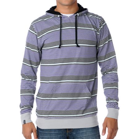 Empyre Species Grey & Purple Pullover Hooded Shirt