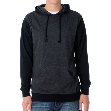 Dravus Moody Black & Charcoal Hooded Shirt